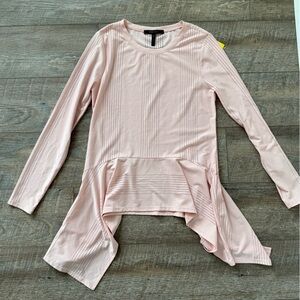 BCBGMaxAzria Light Pink Women’s Fit and Flare Long Sleeve Top